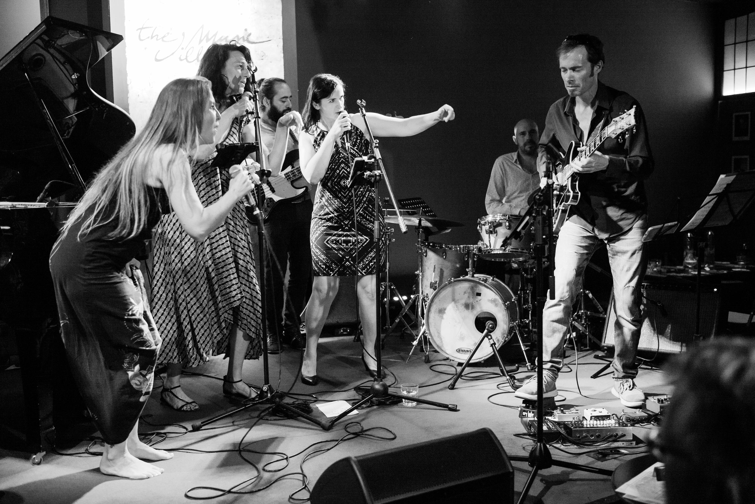 Full band on stage